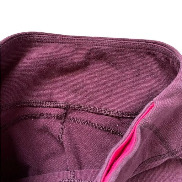 LULULEMON Mini Stripe Legging Maroon Size 6 - Picture 6 of 7